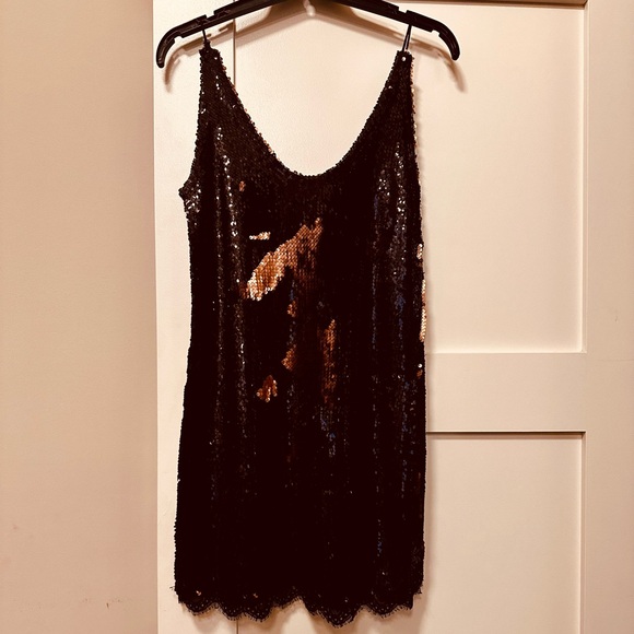 Free People Brown Sequin Mini Dress - Picture 2 of 4